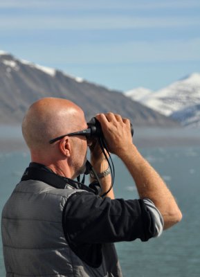 Naturalist looking for bears