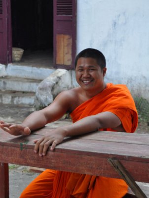 Korean and English speaking monk