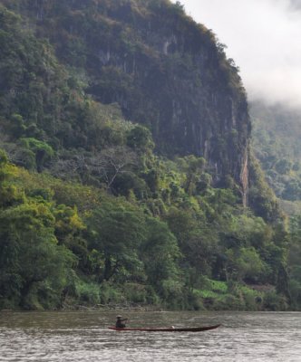 Crossing the Nam Ou river