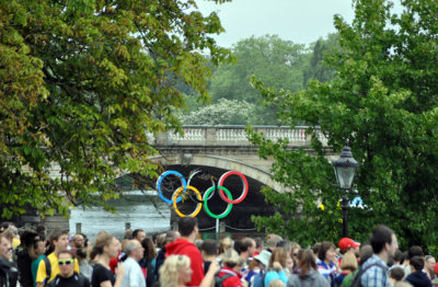 Waiting Triathlon  start  Hyde Park