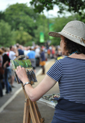 Olympic artist at work