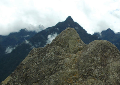 Inca rock carving as mountains