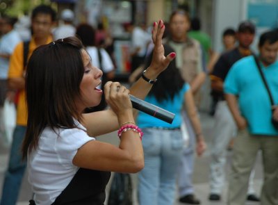 Santiago street singer
