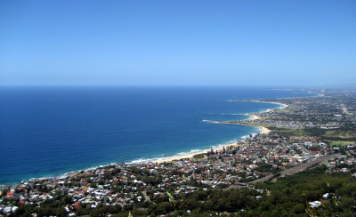 view of Wollongong Beaches
