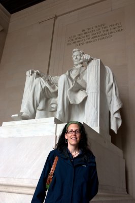 Trish at the Lincoln Memorial