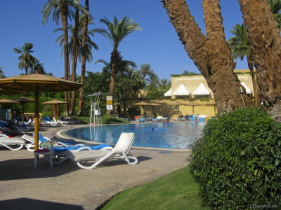 Hotel Sofitel em Luxor, na parte de trs corria o Rio Nilo