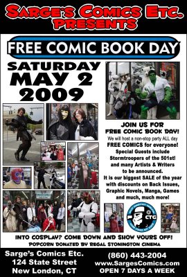 Free comic book day 2009  at Sarge's
