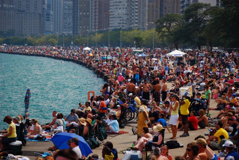 Spectators Along Lakefront