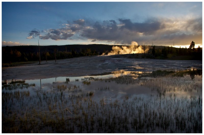 Sunset Near Old Faithful