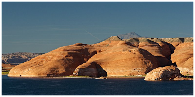Lake, Rocks, Mountain and Sky
