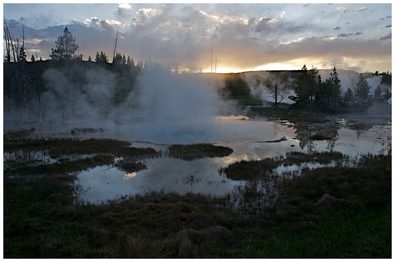 Steaming Pool at Dusk