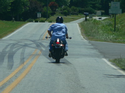 Joe Driving Away