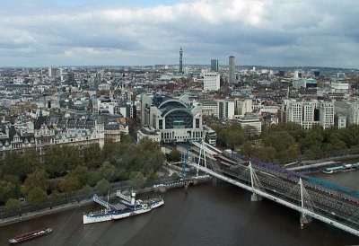 Charing Cross Station from the London Eye