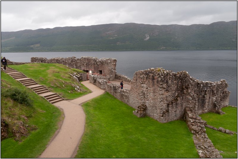 Ruins of Urquhart Castle Along the Banks of Loch Ness