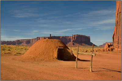 A Navajo Hogan in Monument Valley