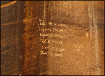 Names of Early Travelers of the Capitol Gorge Passage