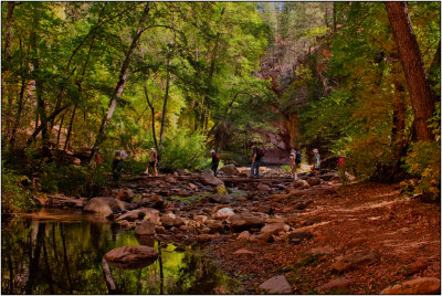 Crossing West Fork of Oak Creek