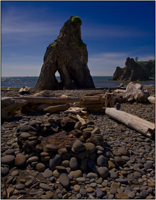 A Fire Pit on Ruby Beach