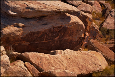 American Indian Petroglyphs Near the Puerco Ruins