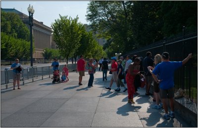 Tourists Outside the White House