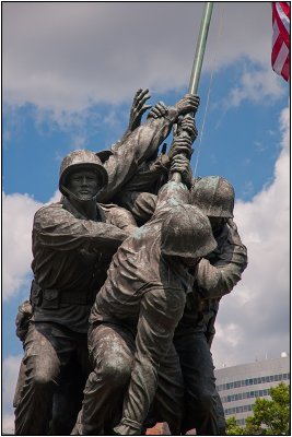 Detail of the Marine Corps War Memorial