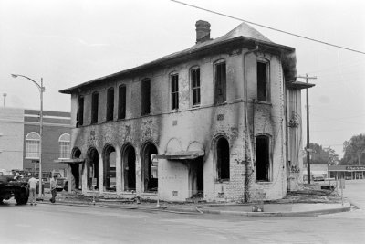 Burned-Out Remains of the OldPrentiss County Home Bank Building