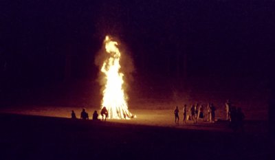 Pre-Game Bonfire at Northeast Mississippi Community College