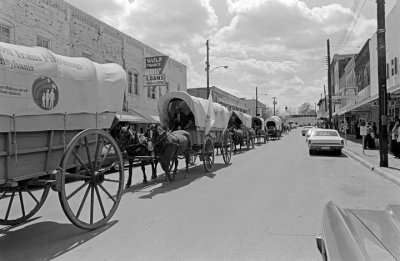 Bicentennial Wagon Train on Main Street 1976