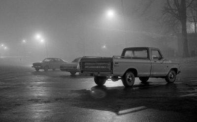 Foggy Night Parking Lot