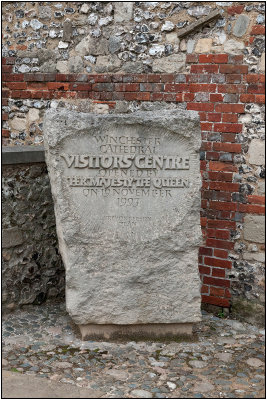 Marker at Winchester Cathedral Visitor's Center