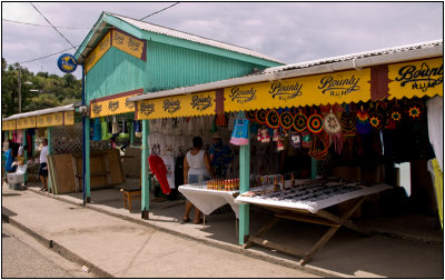 Selling to the Tourists in Anse La Raye