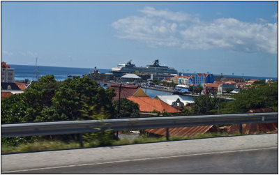 Cruise Ships at Dock as Seen From the Queen Juliana Bridge