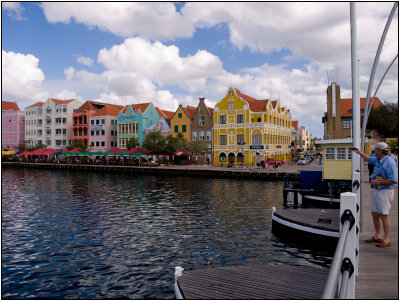 A View of Willemstad from the Queen Emma Bridge