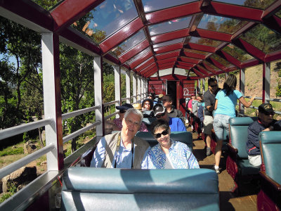Jim & Glynda on the Silver Vista car
