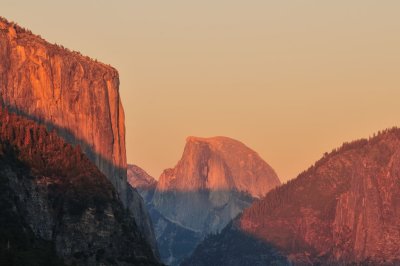 Yosemite Valley view at sunset