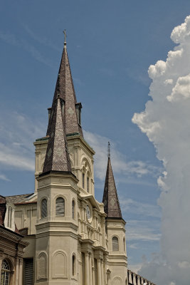 great clouds at Jackson Square