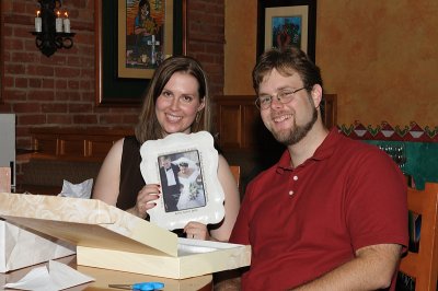 a frame for a wedding picture from the Kelzenbergs