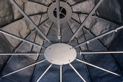 Lighthouse roof interior, in beacon room.