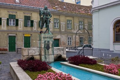 At the Varkocs monument in Szkesfehrvr