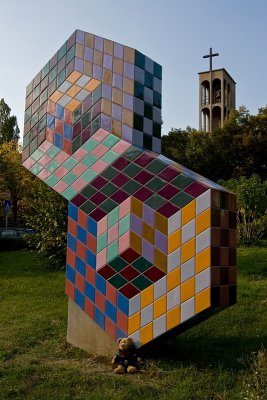 At the Victor Vasarely memorial, Pécs