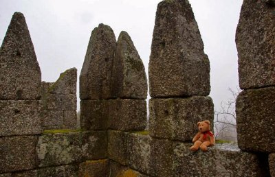 On the walls of the castle