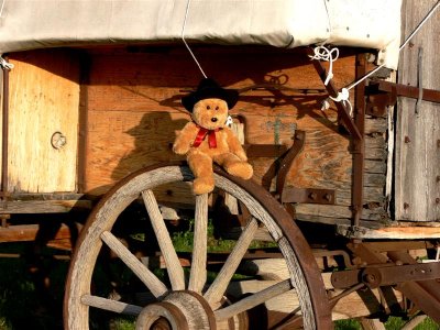 Testing the wheel at the Ninepipes Museum