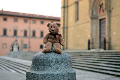 Resting in front of the Cathedral...
