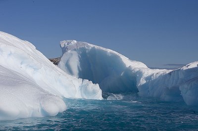 Iceberg with cleft in it