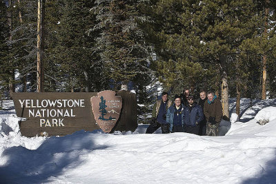 The group  at the park entrance