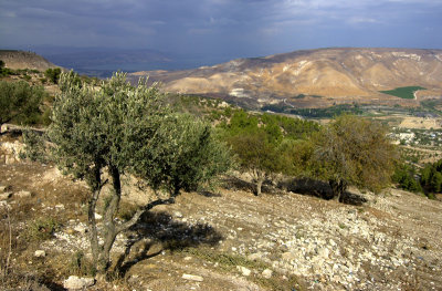 Mer de Galile, plateau de Golan depuis Um Quais (Jordanie)