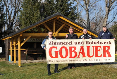 Firma Gobauer schtzt die Fuballfans von Lanzenkirchen, Jnner 2009