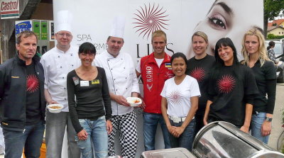 Gesamtschnellste Ingrid Eichberger & Marius Pock mit dem Linsberg Asia-Team