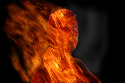Man on fire