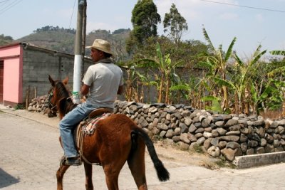 Vecino del Lugar en su Caballo